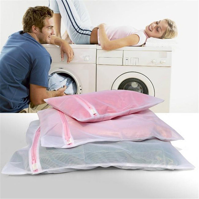 Mesh Laundry Bag Protective White Small Medium Large Sizes