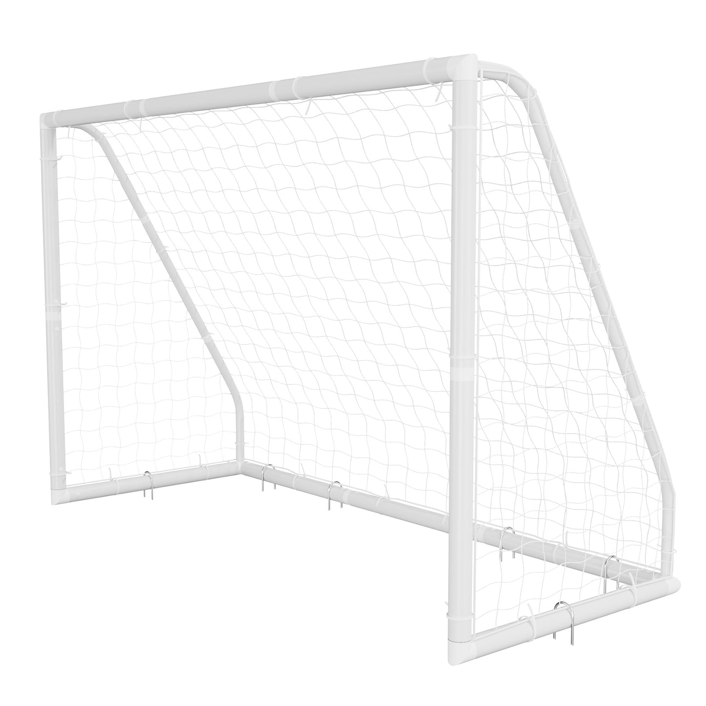 10x6.5 FT PVC Soccer Goal with PE Net, Portable Weatherproof Backyard Training Set