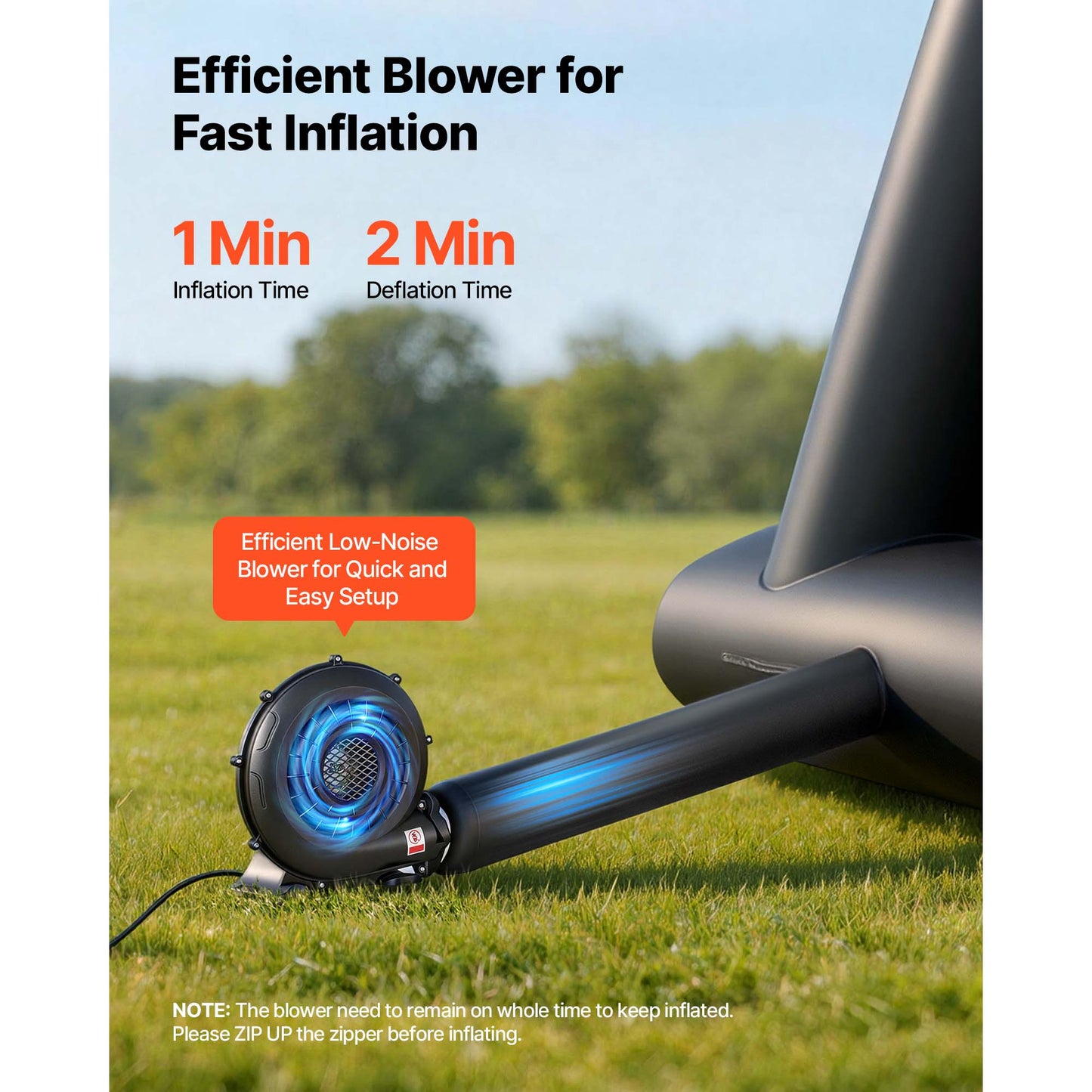24 Ft Inflatable Outdoor Movie Screen - Portable Backyard Projection System