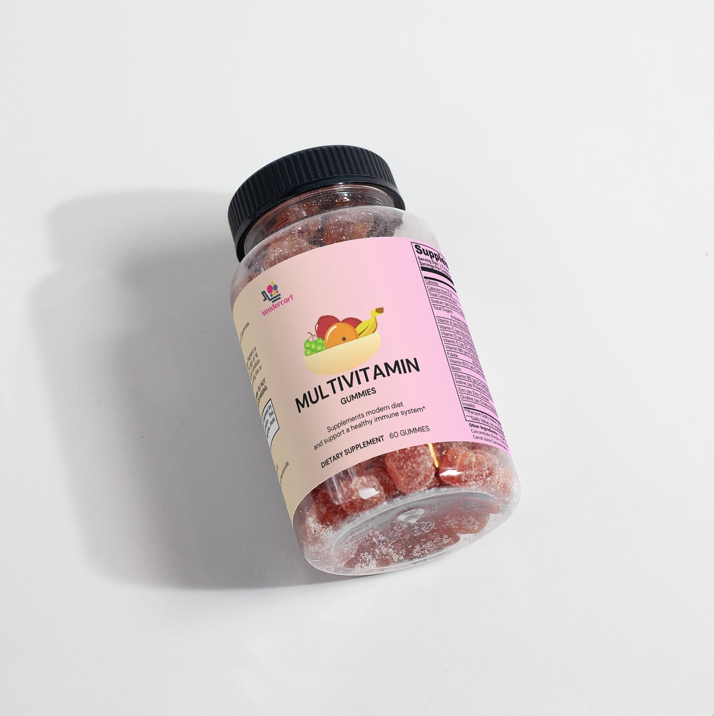 Multivitamin Bear Gummies - 60 Count Strawberry Flavored Supplements