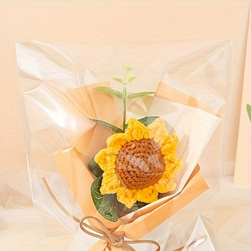 Knitted Sunflower Bouquet - Handmade Artificial Flowers