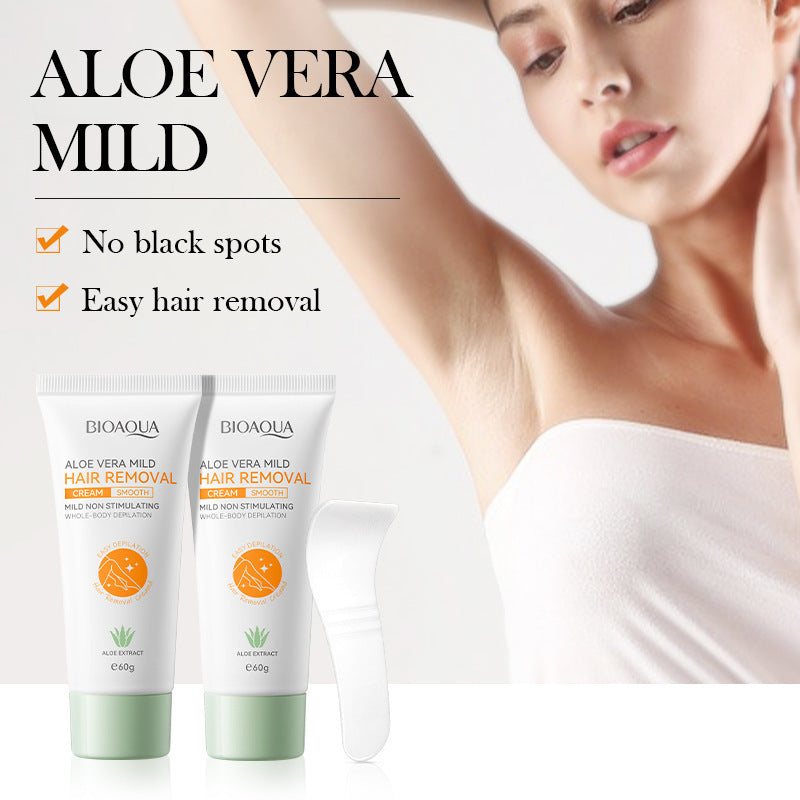 Aloe Vera Hair Removal Cream - Gentle Full Body Depilatory for Smooth Skin