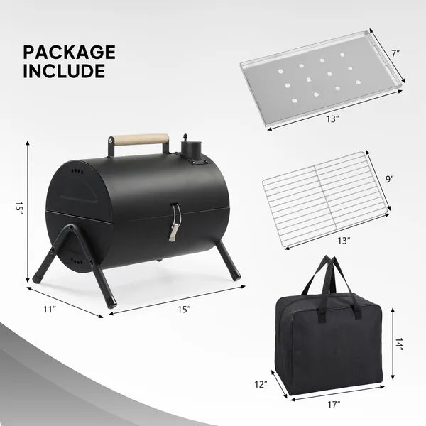 Portable Charcoal Grill - Double-Sided BBQ Tabletop Grill for Camping
