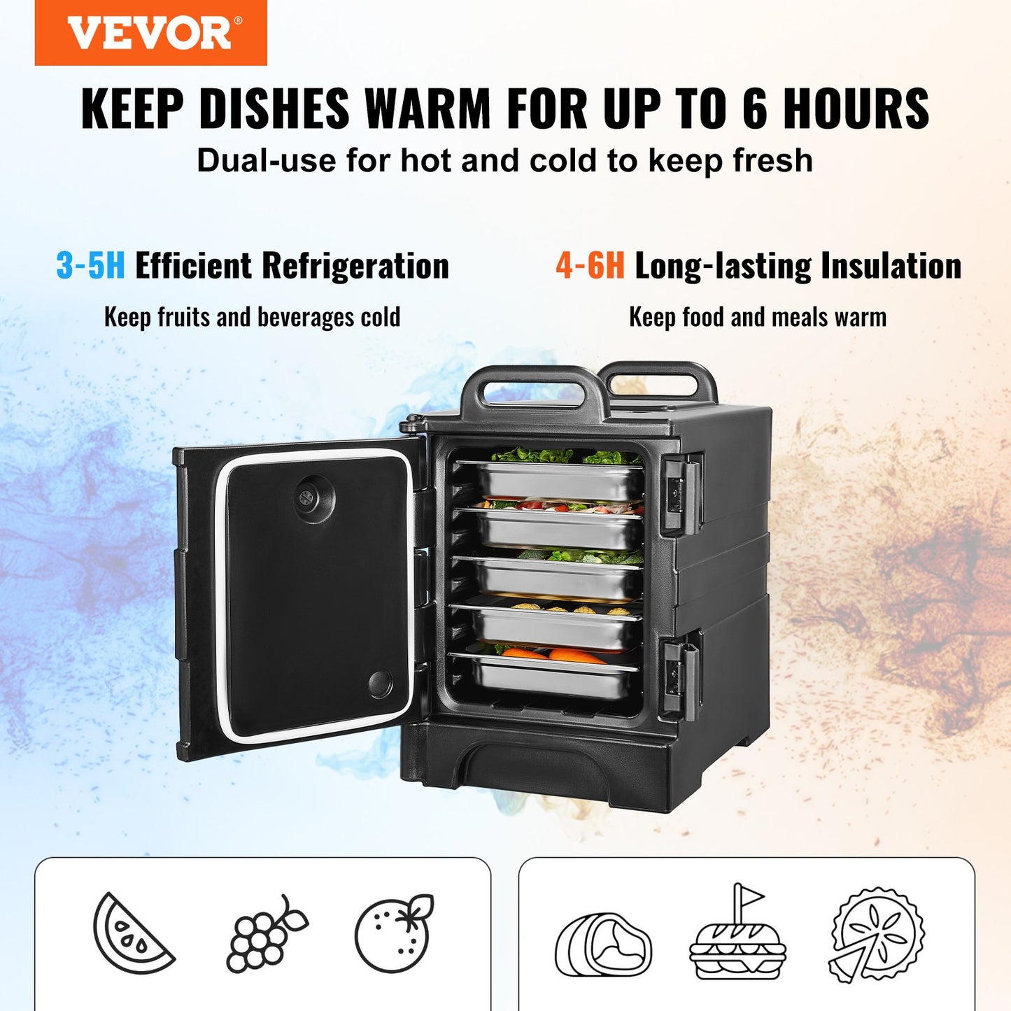 Insulated Food Carrier for Catering - 81QT Stackable Dishbox