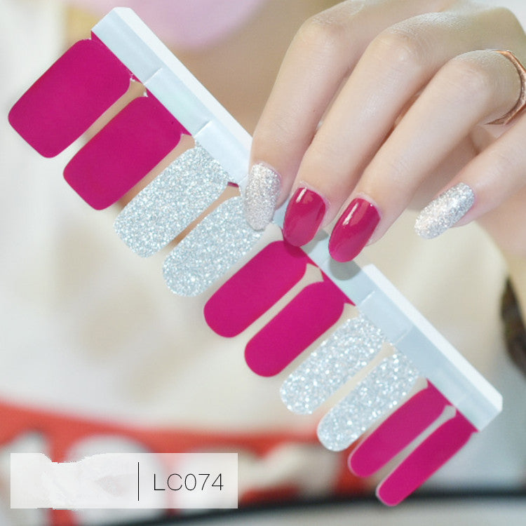 Nail Stickers Pure Color Gradient Design