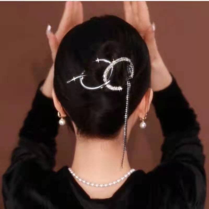 Double C Twist Hairpin Clip - Black