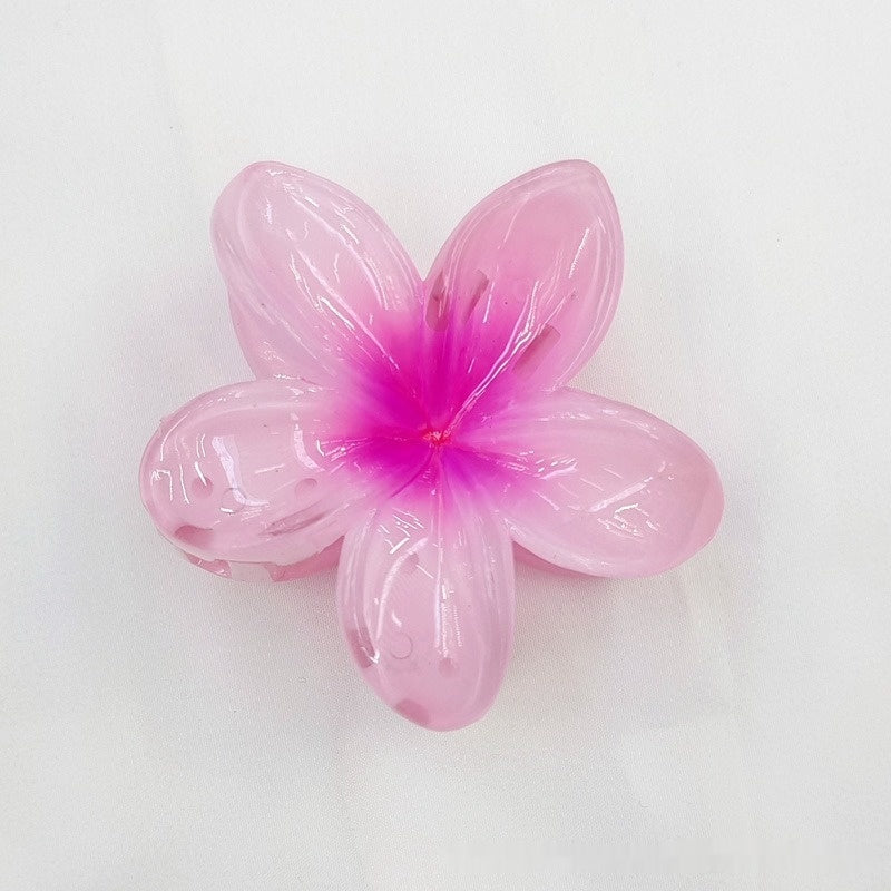 Flower Hair Clip with Egg Bauhinia Flower Back Spoon Grip - Multiple Colors