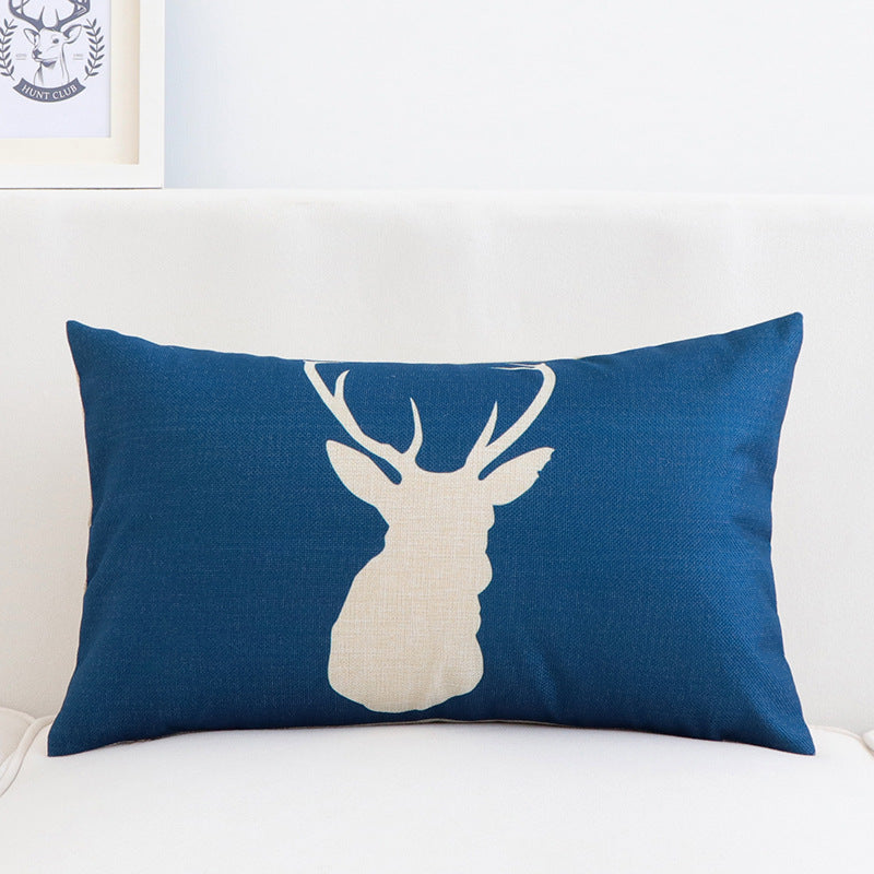 Cushion Car and Office Chair Pillow Cover 30x50cm - Long Shape, Cotton Linen Blend