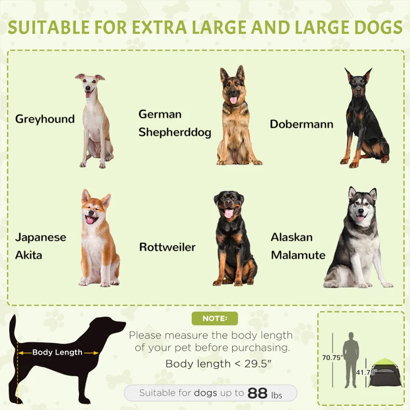 Pop-Up Dog Tent for Large & Extra Large Dogs - Portable Outdoor Shelter