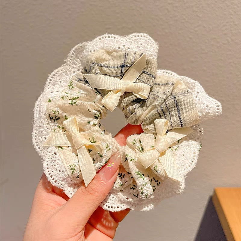 Summer Sweet Lace Scrunchie Hair Tie - Elegant Floral Hair Accessory