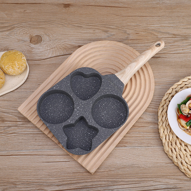 Non-Stick Portable Maifan Stone Frying Pan - Multi-Color, 18.3x18.3cm