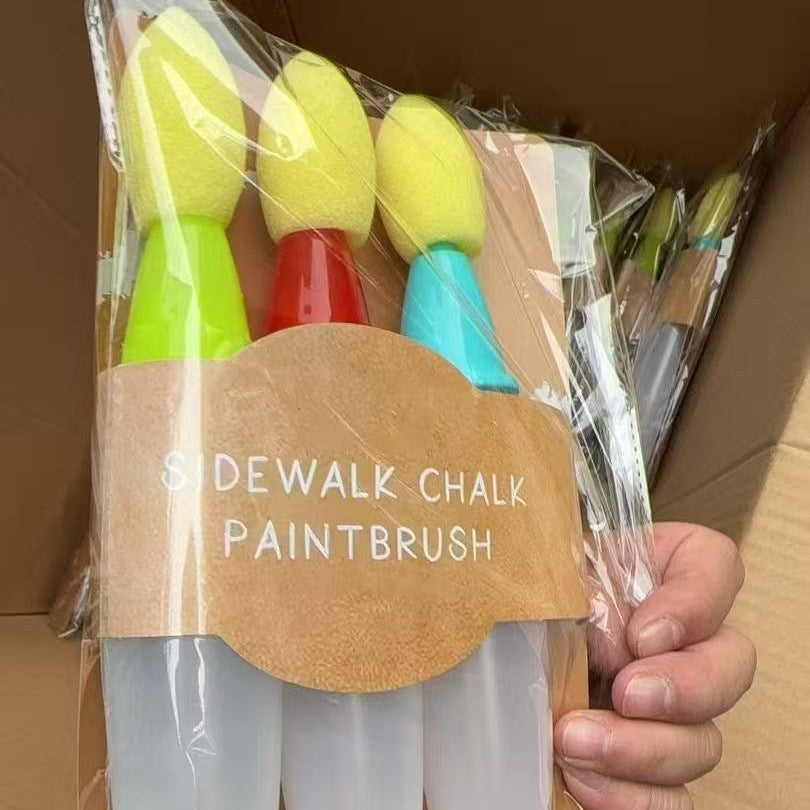 Multi-Color Sidewalk Chalk Paint Set for Kids and Artists - 6-Piece