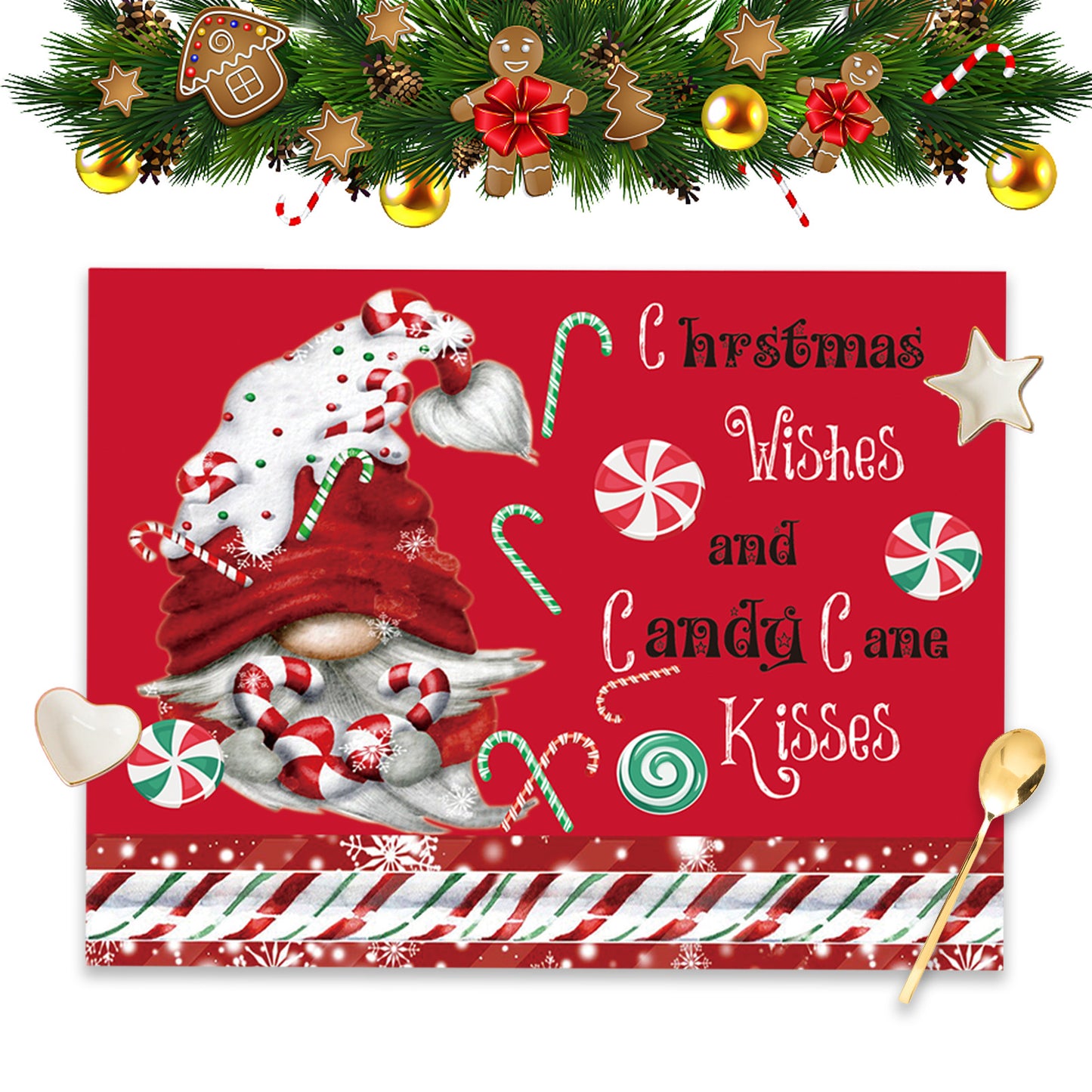Christmas Cartoon Antifouling Insulation Placemat - Bathroom Storage