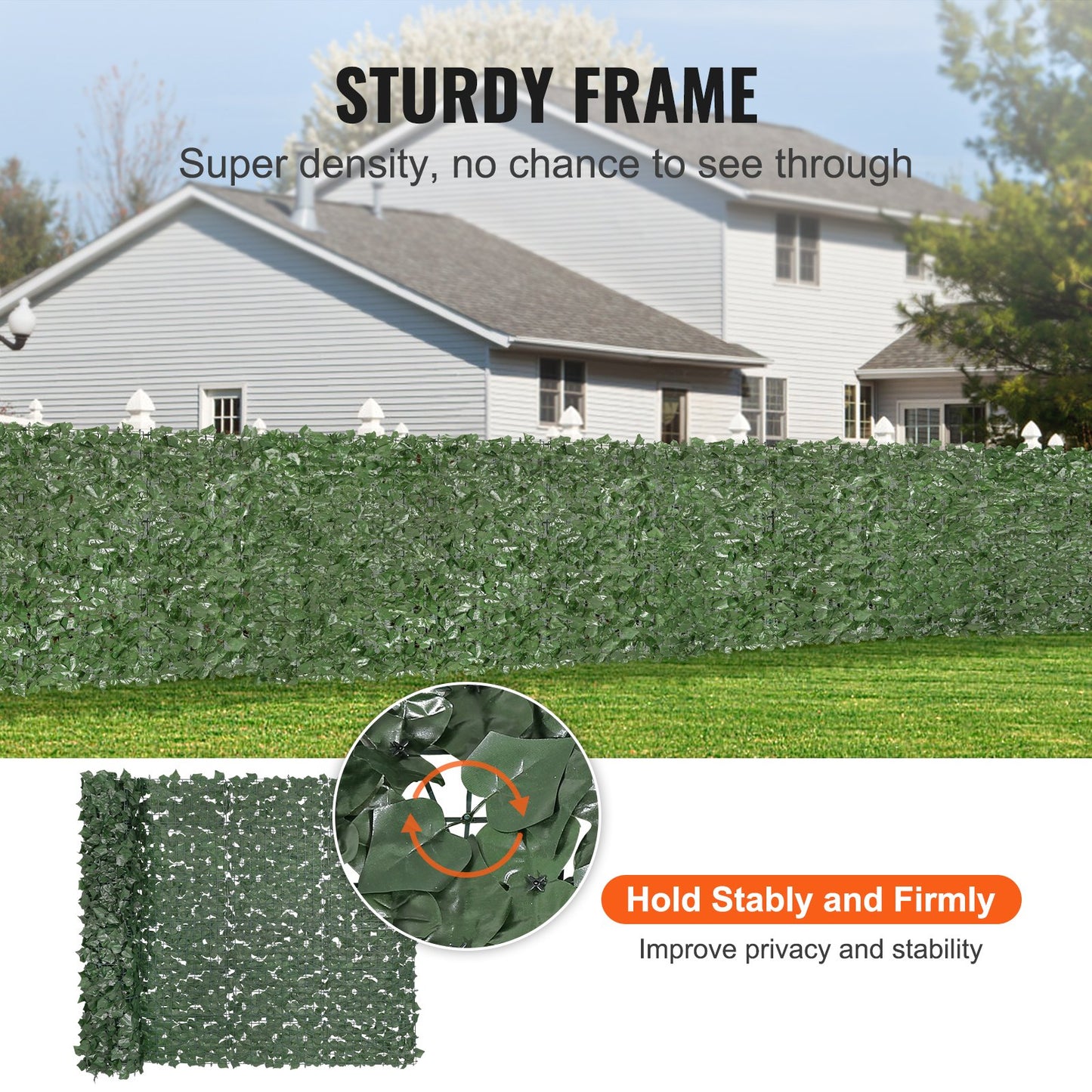 Artificial Ivy Privacy Fence 59x98 Inch Green Wall Screen Garden Decor
