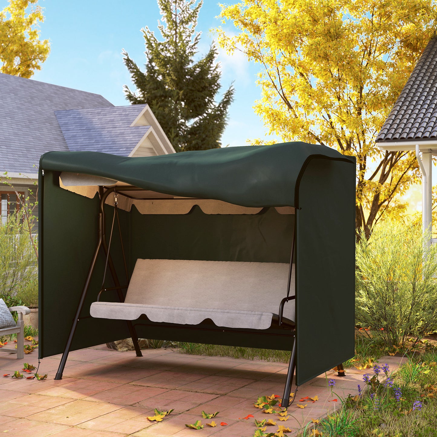 Outdoor Swing Cover for Patio Hammock - Dark Green, 81" x 49"