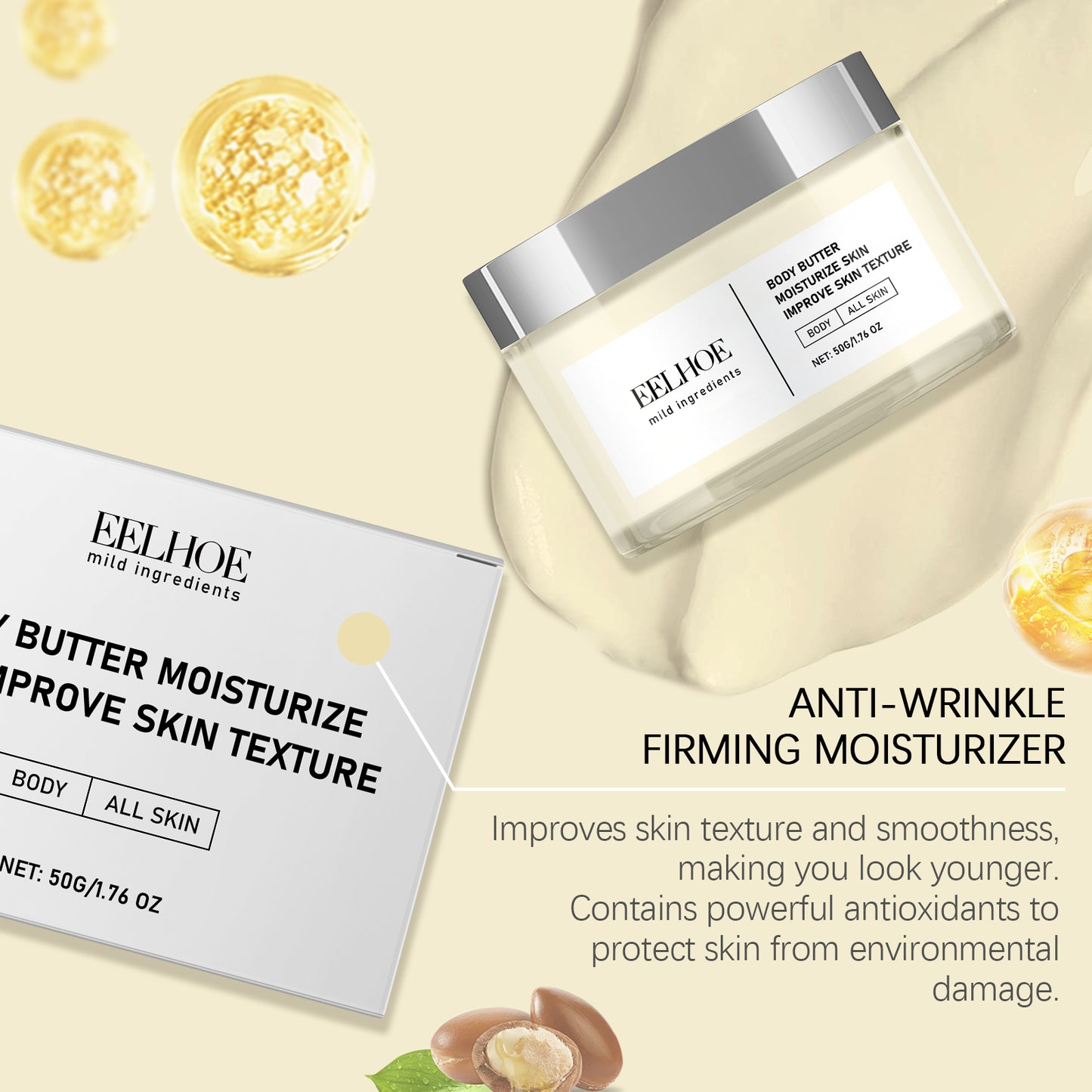 Collagen & Shea Butter Body Moisturizer - Deep Hydration Anti-Aging Cream