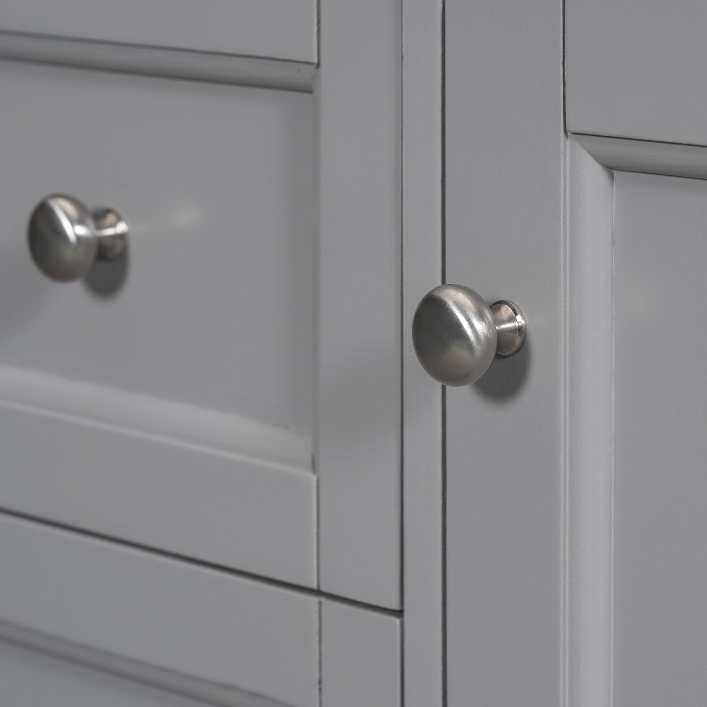 30'' Modern Bathroom Vanity with Sink & 3 Drawers - Grey