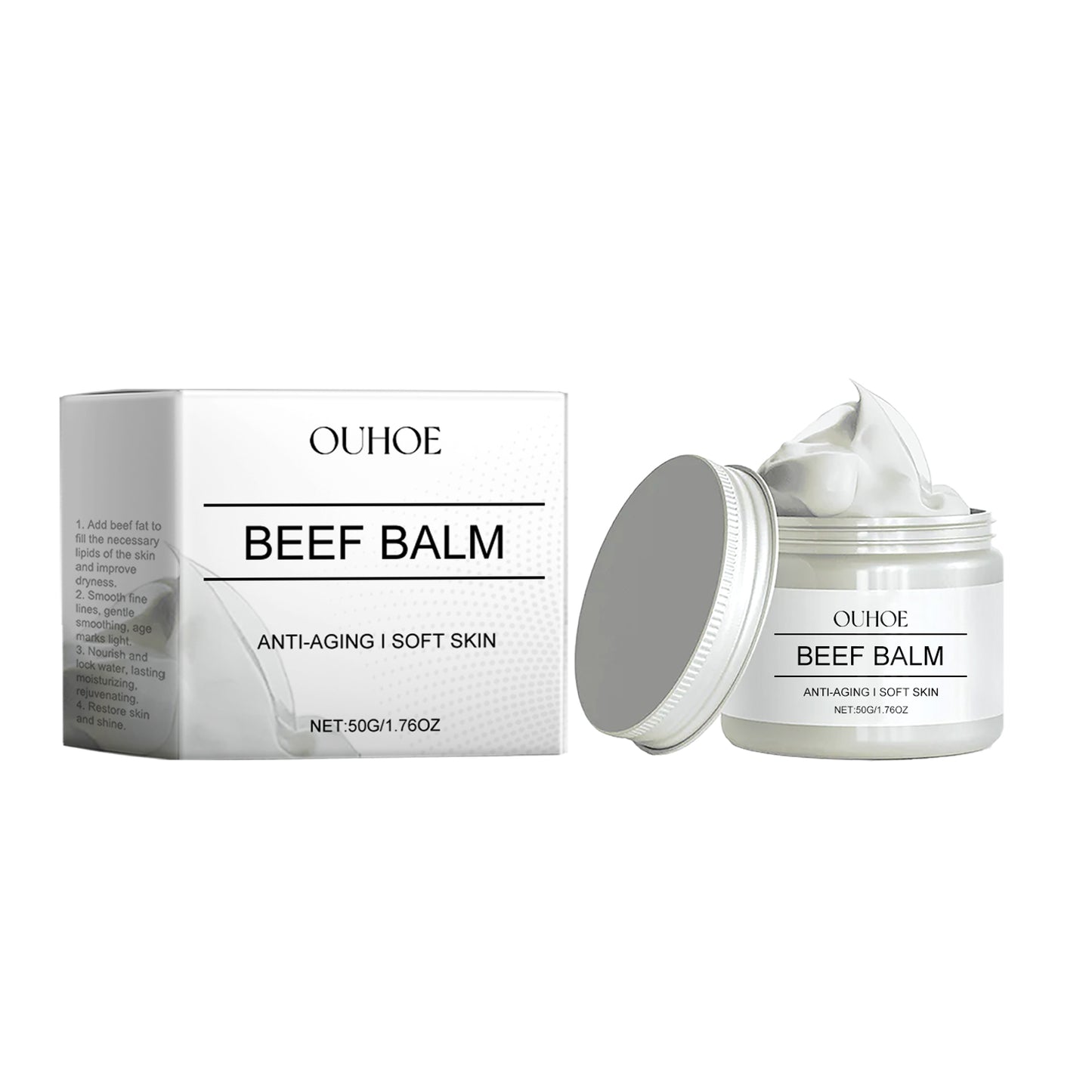 Tallow Beef Balm Moisturizing Face Cream - Deep Hydrating & Anti-Aging