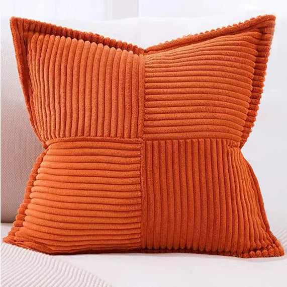 Christmas Cushion Cover Solid Corduroy Stripe Home Decor Pillowcase