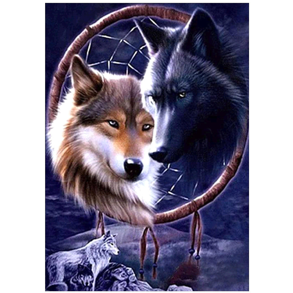 Diamond Painting Animal Fox Leaf Mosaic Kit - Round & Multi-Size Options
