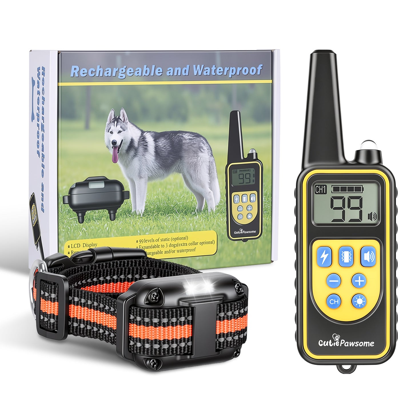 Dog Training Collar with Remote - Waterproof, Long Range, Multi-Mode