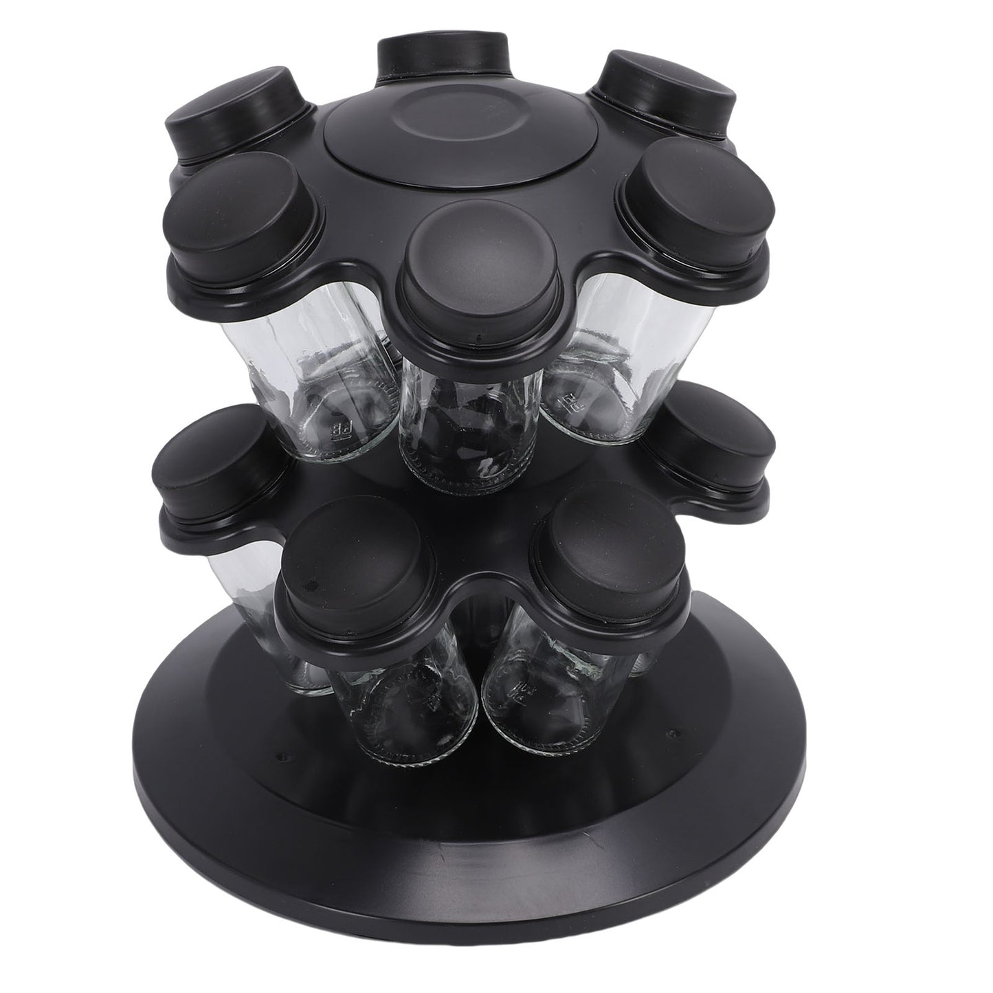 Revolving Countertop Seasoning Bottle Rack Organizer Kitchen Rotating