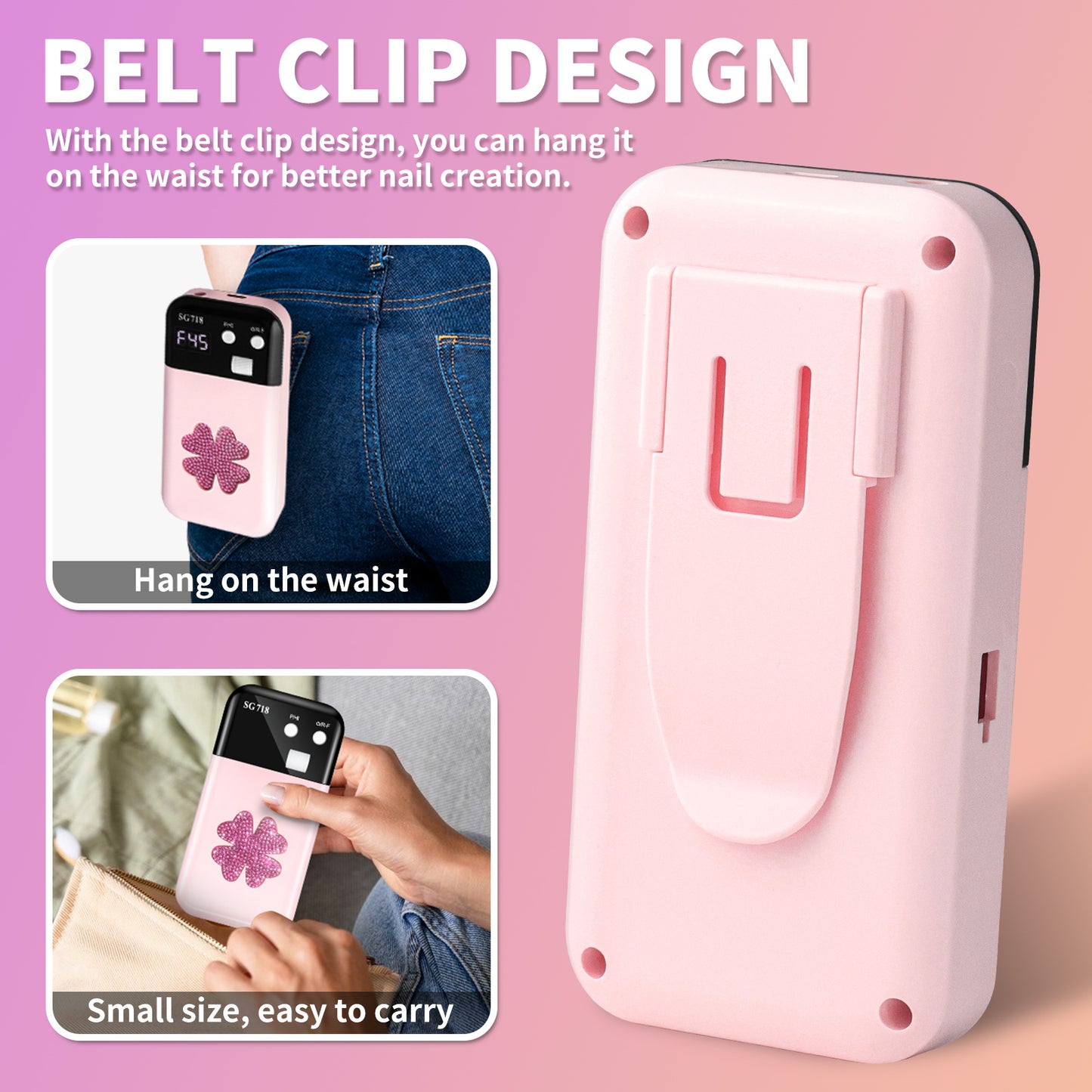 Professional Rechargeable Nail Drill 45000 RPM - Electric File for Gel Nails