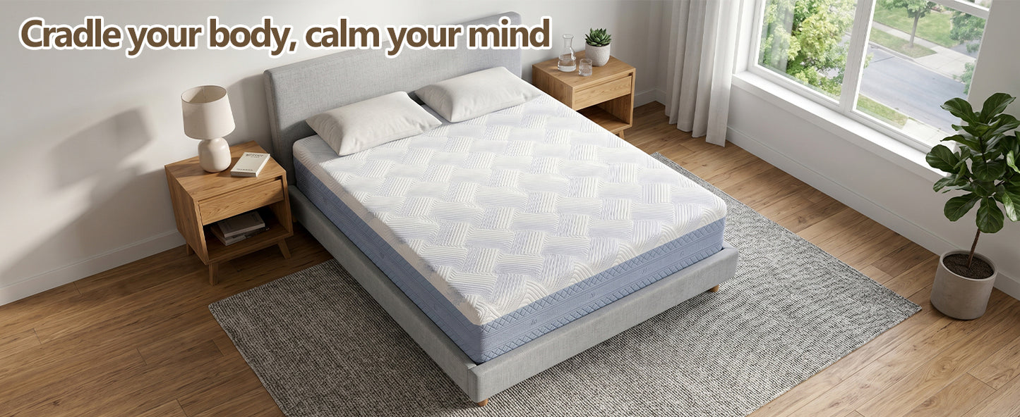 King Size 12-Inch Memory Foam Mattress - High Density Support