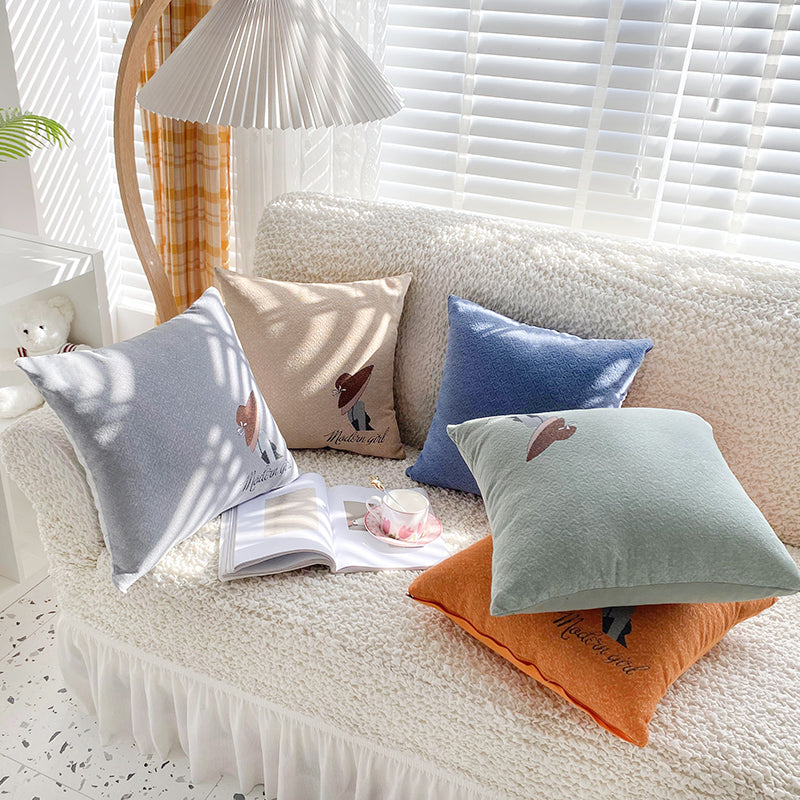Square Bed Window Cushion Cover - 45x45cm Home Decor Pillows