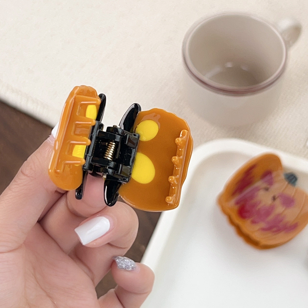 Funny Halloween Pumpkin Acetate Hairpin