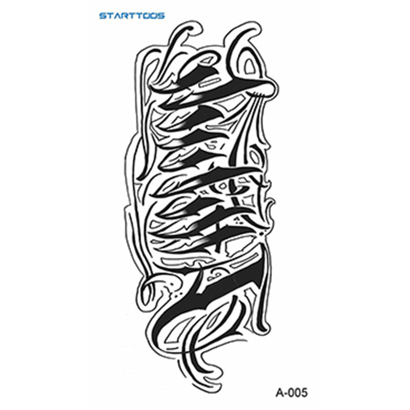Semi-Permanent Tattoo Sticker Set for Nail Art - Multiple Patterns & Sizes