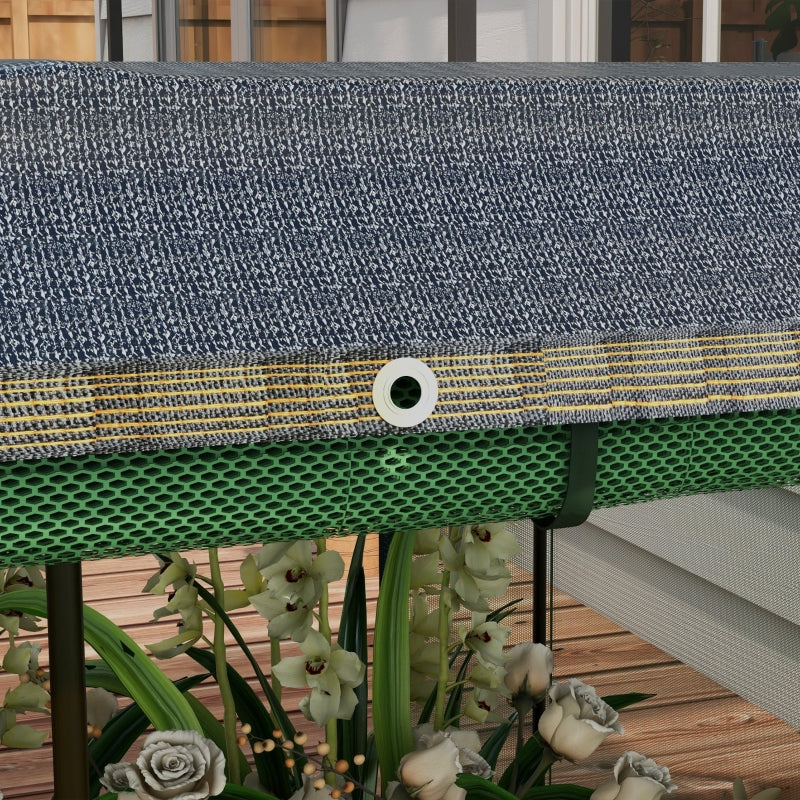 Galvanized Steel Planter Box With Crop Cage And Shade Cloth, Raised