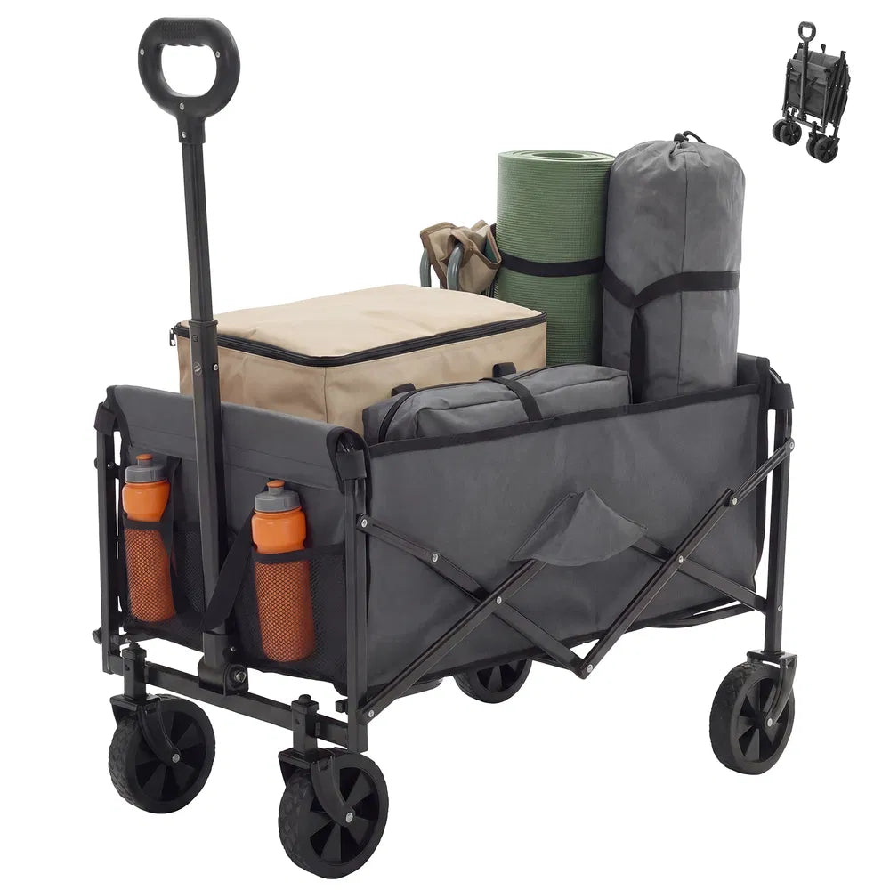 Heavy-Duty Foldable Trolley with 330 lbs Capacity - Red