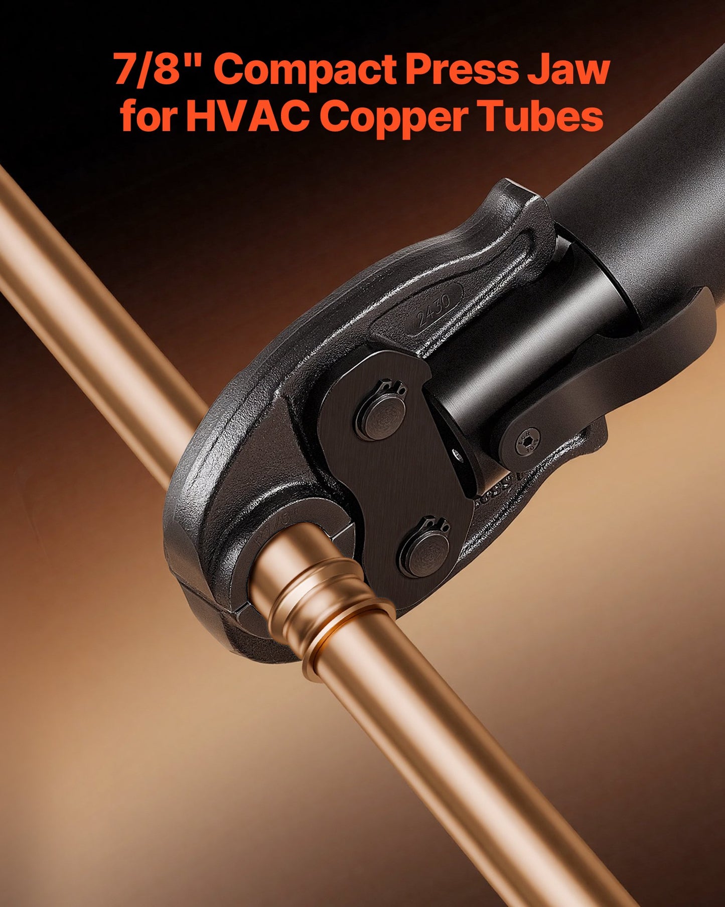 7/8-Inch Press Jaw for HVAC/R Copper Pipe Fitting - Hardened Steel, Black