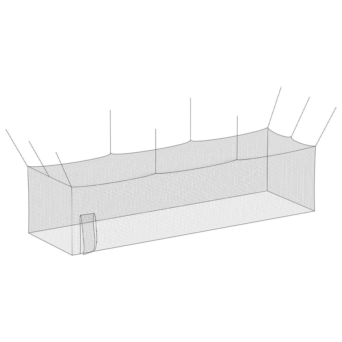 Portable Baseball Batting Cage 41.7x12.8x10.1 FT Freestanding Hitting Net for Indoor Outdoor