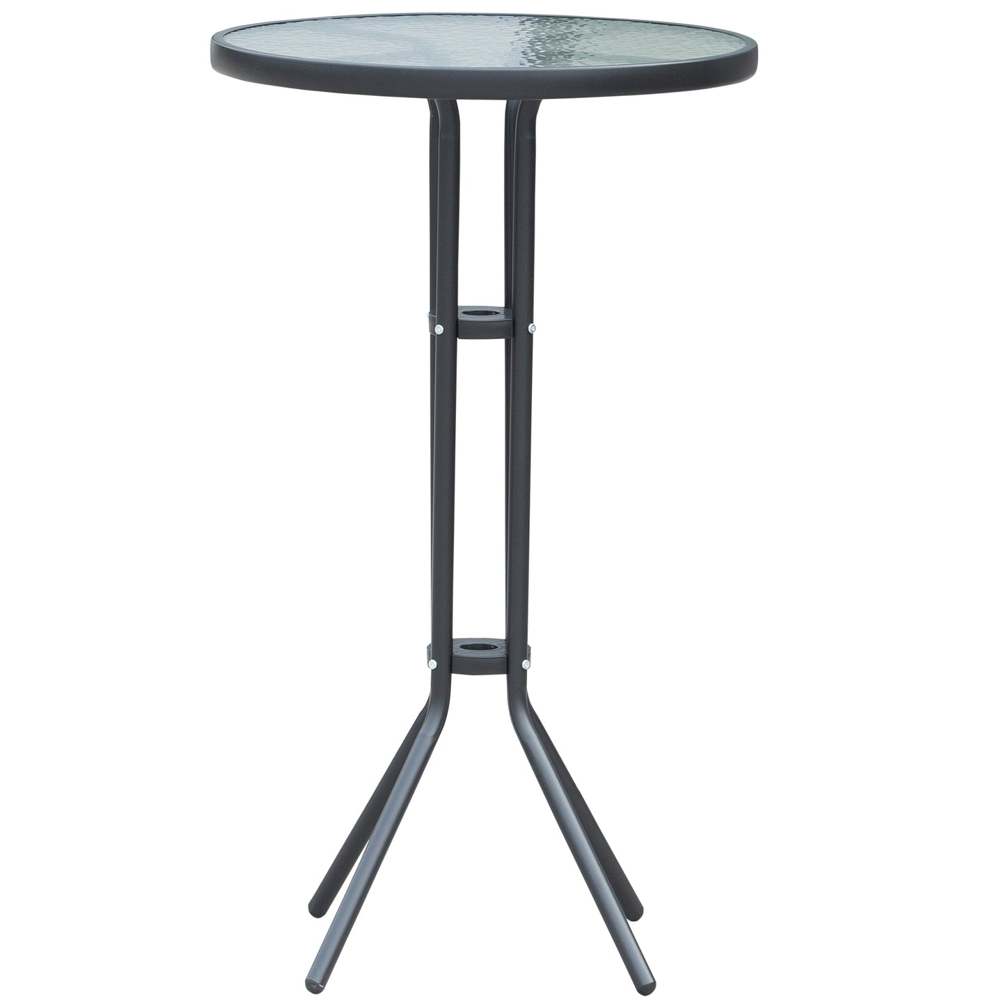 3 Piece Bar Height Outdoor Bistro Set for 2 - Charcoal Gray