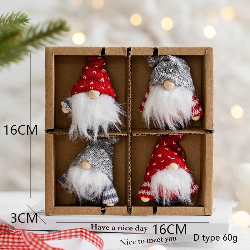 Santa Claus Felt Pendant Christmas Decoration Handmade Wool Felt Ornament