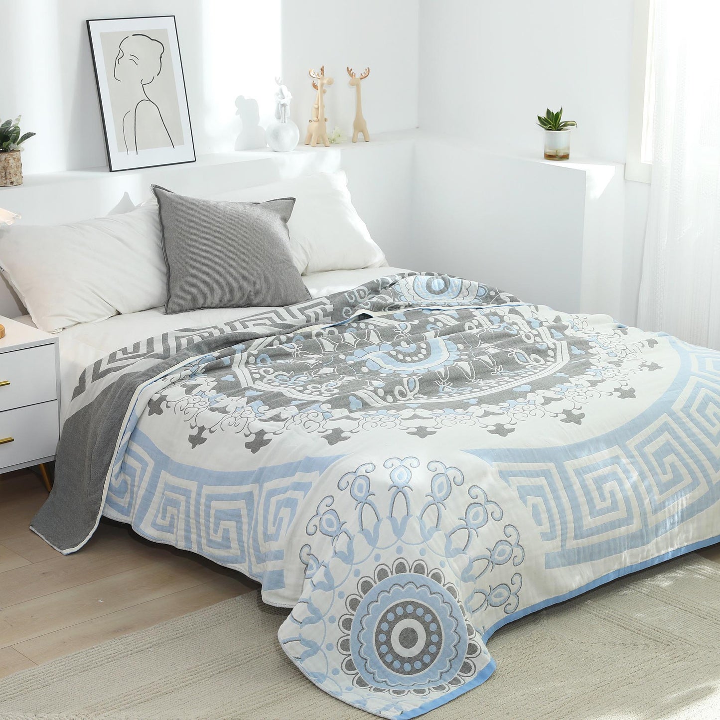 Pure Cotton Towel Blanket Bohemian Style - Multiple Sizes & Patterns