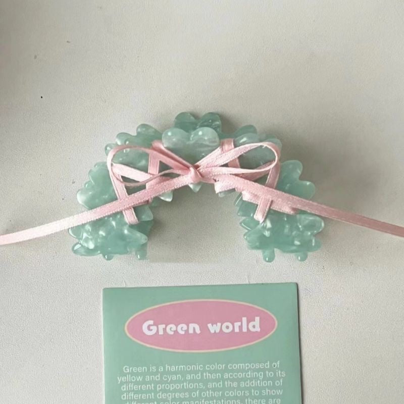 Ballet Ribbon Bow Barrette - Korean Style Acrylic Hair Clip