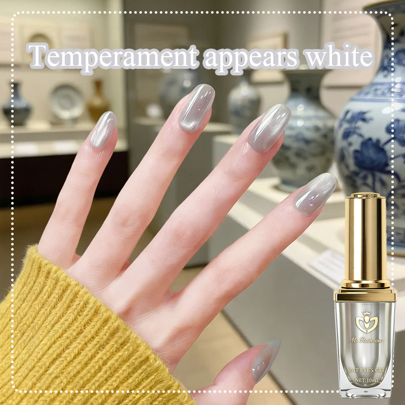 Magnetic Cat Eye Gel Nail Polish - Misty Grey Shimmer 10ml