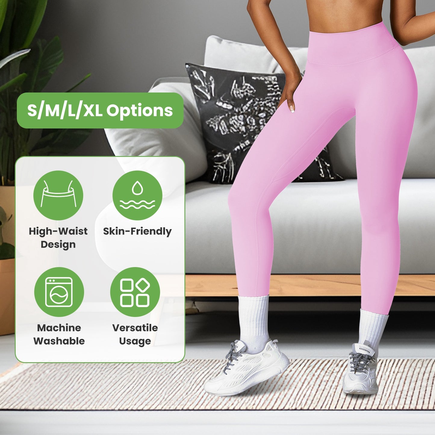 High Waist Workout Leggings - Tummy Control Yoga Pants