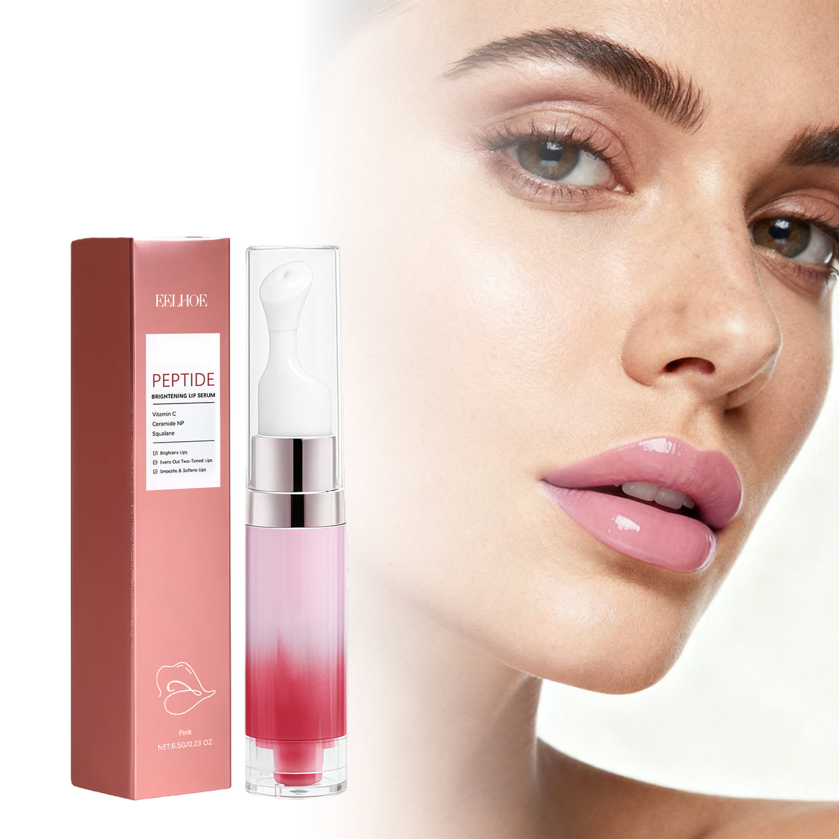 Lip Brightening Moisturizer - Nourishing Lip Essence 6.5g Pink Box