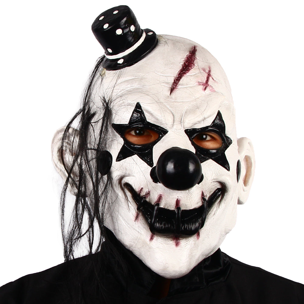 Halloween Scary Mask for Party, Horror Costume, White Latex Prop