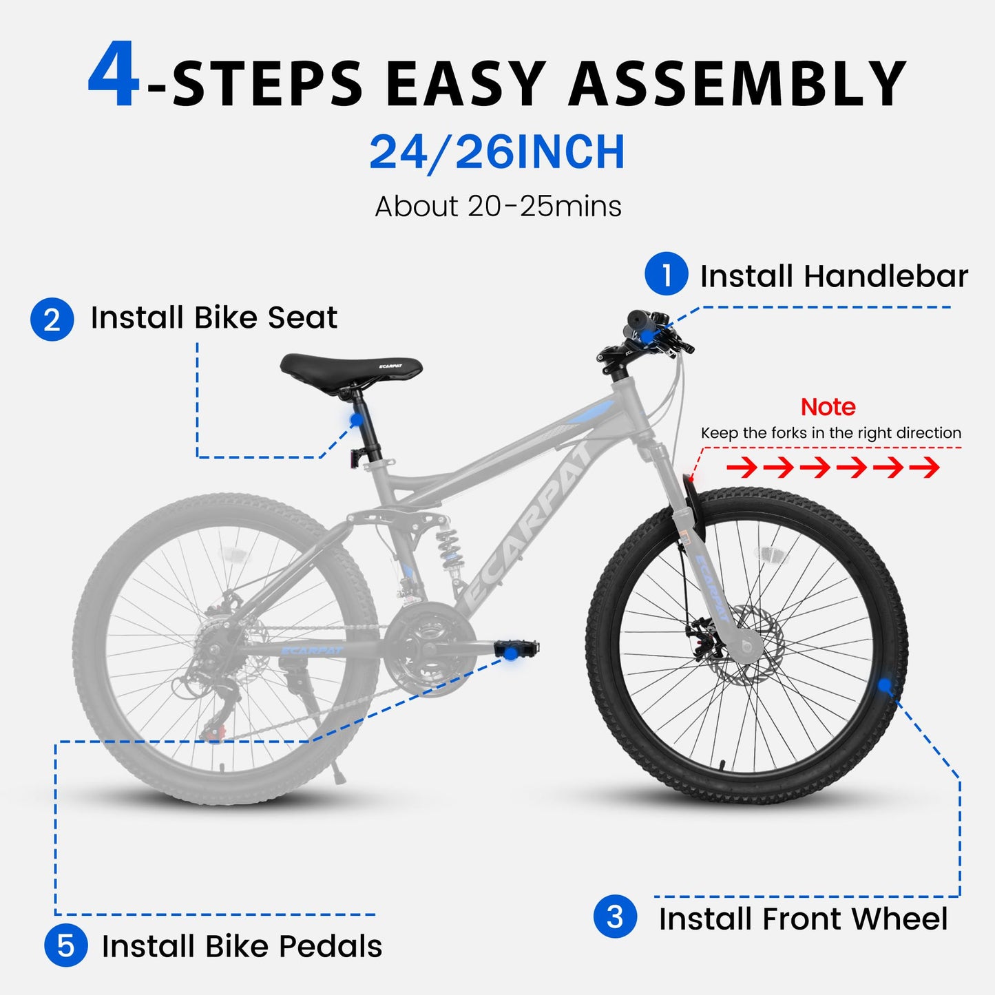 26 Inch Mountain Bike with 21-Speed Disc Brakes - Black