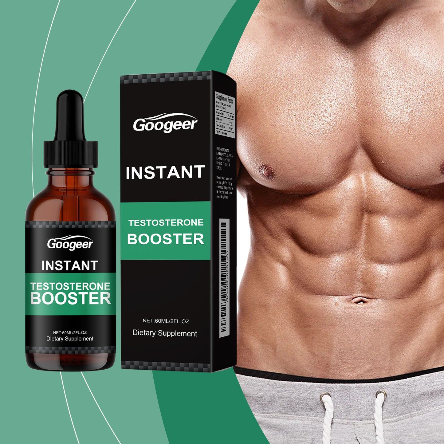 Natural Testosterone Support Drops with Shilajit & Ginseng - 60ml
