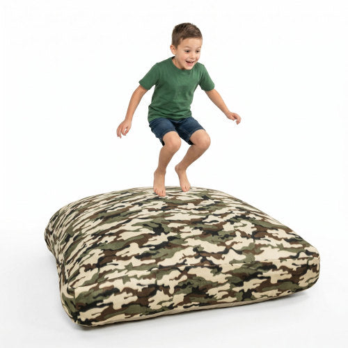 Sensory Crash Pad for Kids & Adults - Removable, Washable, Foam Blocks, Non-Slip, 60" x 60"