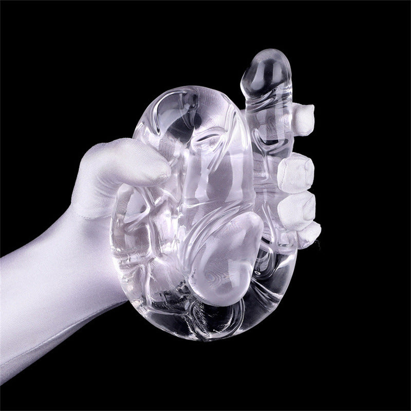 Double-Headed Dragon Transparent Silicone Adult Toy - Multiple Sizes