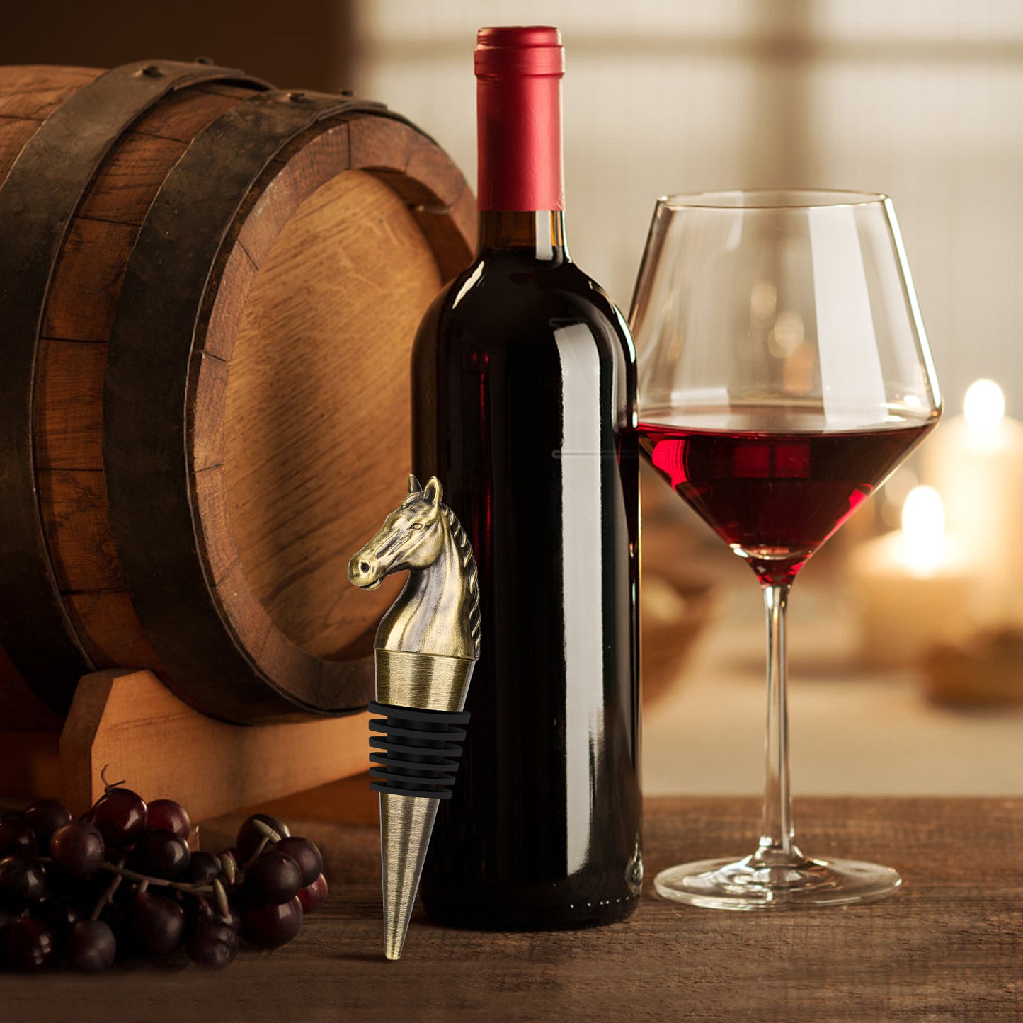 Horse Head Wine Bottle Stopper - Fun Animal-Shaped Design