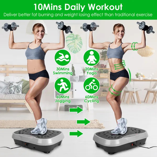 Whole Body Vibration Exercise Machine with Resistance Bands