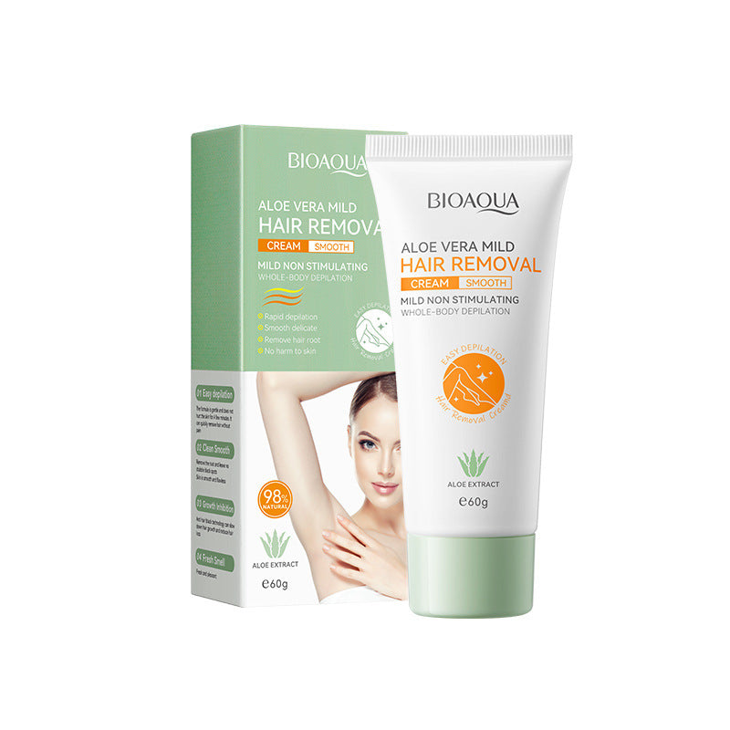 Aloe Vera Hair Removal Cream - Gentle Full Body Depilatory for Smooth Skin